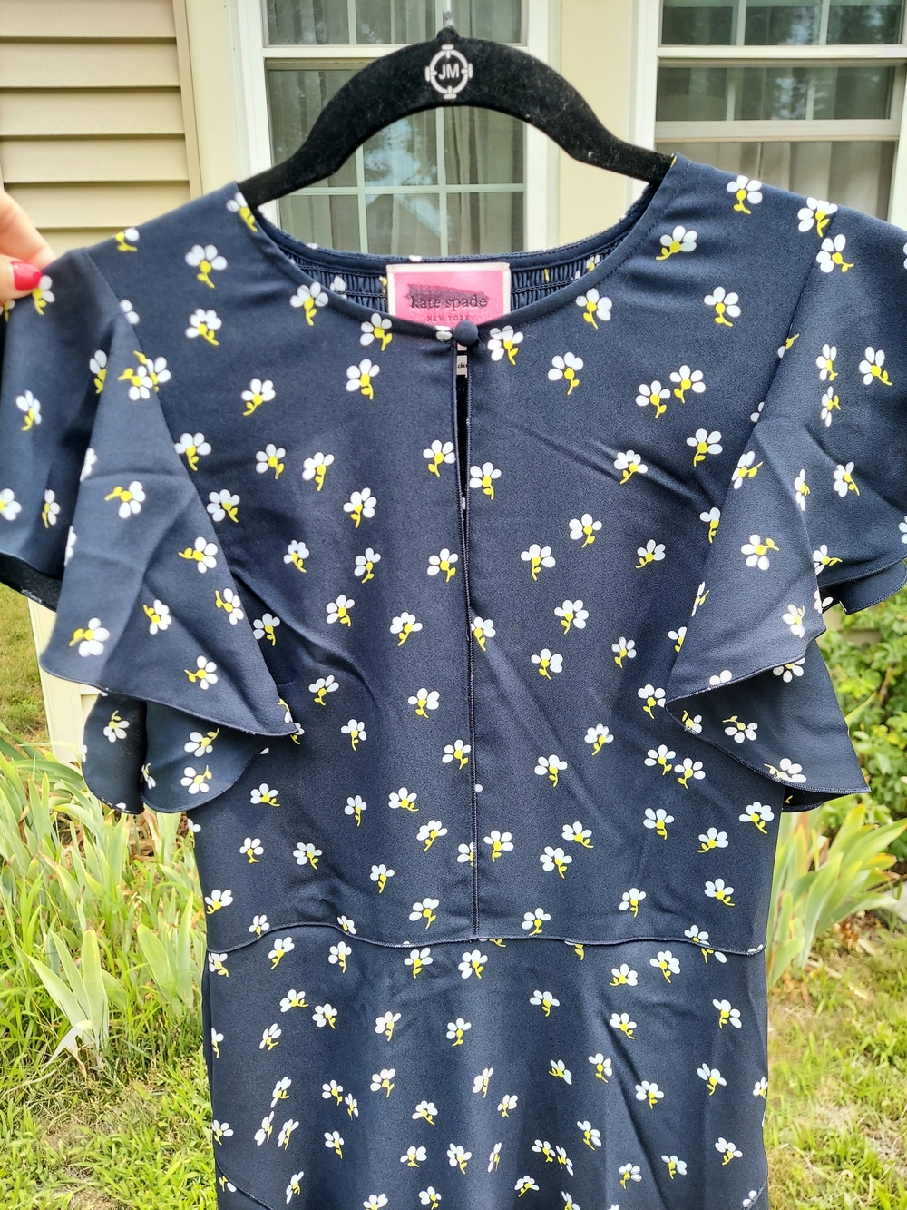 Kate Spade Daisy Toss Navy Floral High Low Midi Dress Women Size 2 NWOT Feminine - Picture 2 of 11
